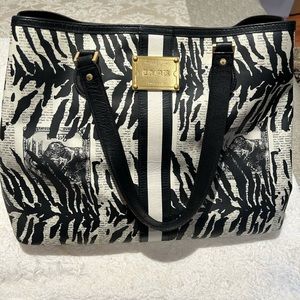 L.A.M.B. Black and white handbag in great condition